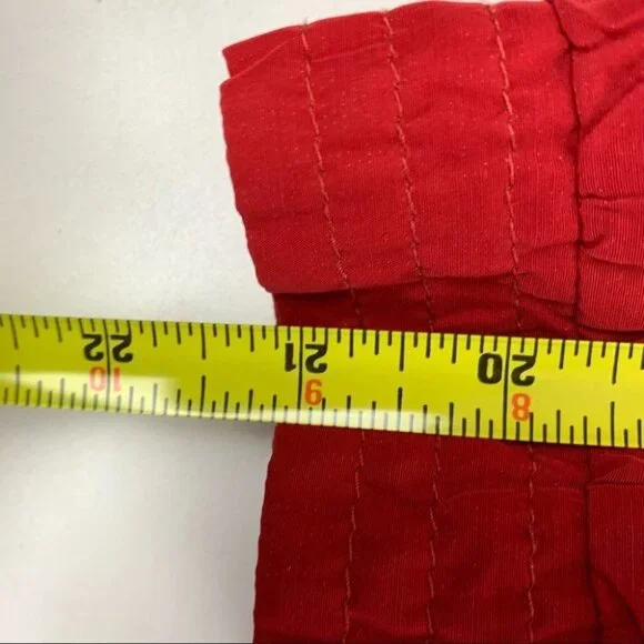 Riani Red Spring Coat with Ruffled Collar - Picture 9 of 14